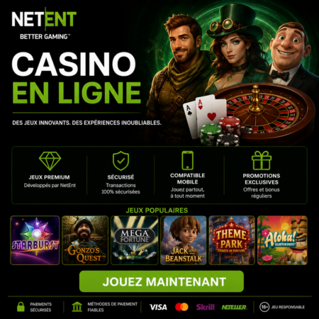 NetEnt Casino en Ligne : Meilleurs Jeux et Sites 2026